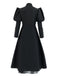 Abito da strega floreale ispirato a Wicked nero anni '40