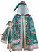 Cappotto con cappuccio e stampa natalizia anni '50
