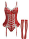 [Prevendita] Corsetto e fiocco in pizzo con calze rosso anni '60