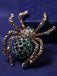 Spilla retrò con strass a forma di ragno di Halloween