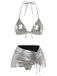 Bikini metallizzato con scollo all'americana anni '70