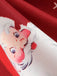 Abito con scollo a V e cintura di Babbo Natale rosso anni '50