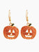 Orecchini a forma di zucca con smorfia e strass Halloween