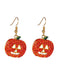 Orecchini a forma di zucca con smorfia e strass Halloween