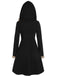 Cappotto con fibbia solida e rifiniture in pelliccia bordeaux anni '50