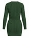 Abito a maniche lunghe in maglia a trecce anni '60