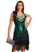 [Prevendita] Abito flapper con paillettes e orlo con frange anni '20