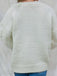 Cardigan in maglia e stampa natalizia 3D bianco anni '70