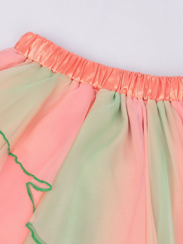2PCS Top e gonna Glinda della strega cattiva rosa anni '70