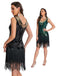 [Prevendita] Abito flapper con paillettes e orlo con frange anni '20