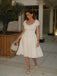 Abito in pizzo ricamato in cotone bianco anni '40