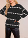 Maglione a maglia a forma di cuore San Valentino anni '40