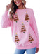Maglione con paillettes a forma di albero di Natale anni '80