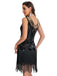 [Prevendita] Abito flapper con paillettes e orlo con frange anni '20