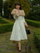 Cappotto con collo di pelliccia multistrato color crema anni '50