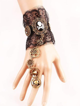 Braccialetto steampunk retrò con equipaggiamento Halloween