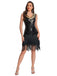 [Prevendita] Abito flapper con paillettes e orlo con frange anni '20