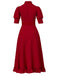 Abito X Prequel Pearl con orlo a balze in pizzo rosso anni '40