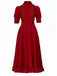 Abito X Prequel Pearl con orlo a balze in pizzo rosso anni '40
