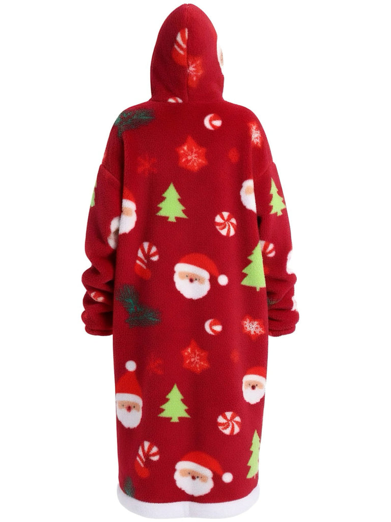 Felpa coperta da zucca pupazzo di neve di Babbo Natale anni '70