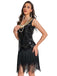 [Prevendita] Abito flapper con paillettes e orlo con frange anni '20