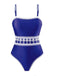 Costume da Bagno Intero Floreale Bohémien con Copricostume Anni '70 3