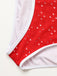 1940s Eyelet High Waisted Color Block Tankini Set - vintage fashion, retro style