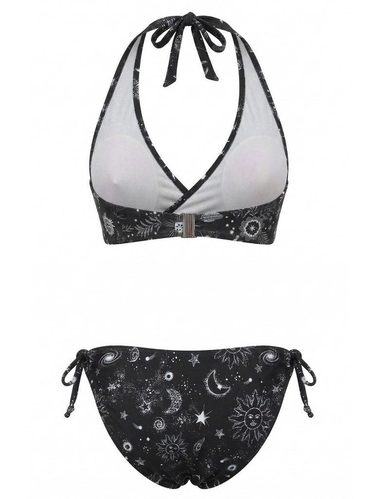 Set Bikini Floreale Halter Anni '40 9