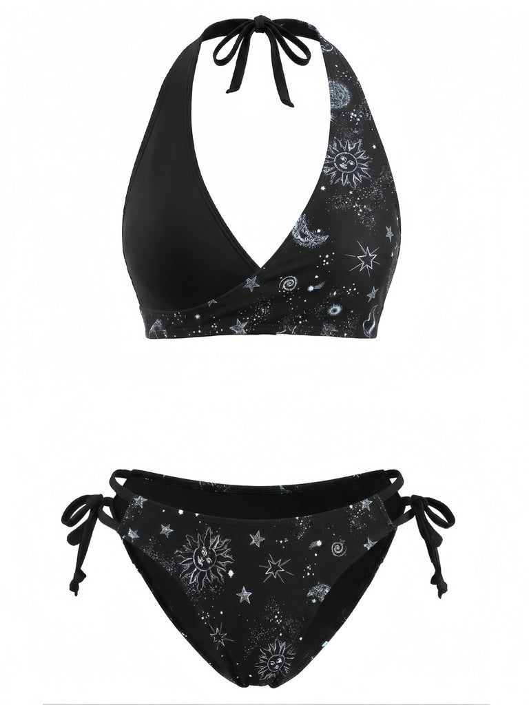 Set Bikini Floreale Halter Anni '40 8