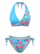 Set Bikini Floreale Halter Anni '40 6