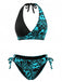 Set Bikini Floreale Halter Anni '40 2