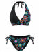 Set Bikini Floreale Halter Anni '40 4