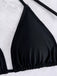 Tinta Unita con Allacciatura al Collo Set Bikini & Crochet Cover-Up Anni '40