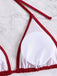 Tinta Unita con Allacciatura al Collo Set Bikini & Crochet Cover-Up Anni '40