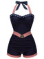 [Prevendita] Costumi Blu Navy Anni '40 Patchwork Stelle Righe e Ancora