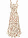 Floral dress with thin straps on a white background