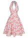1950s Floral V-Neck Dress: where 1950s romance meets her modern spirit