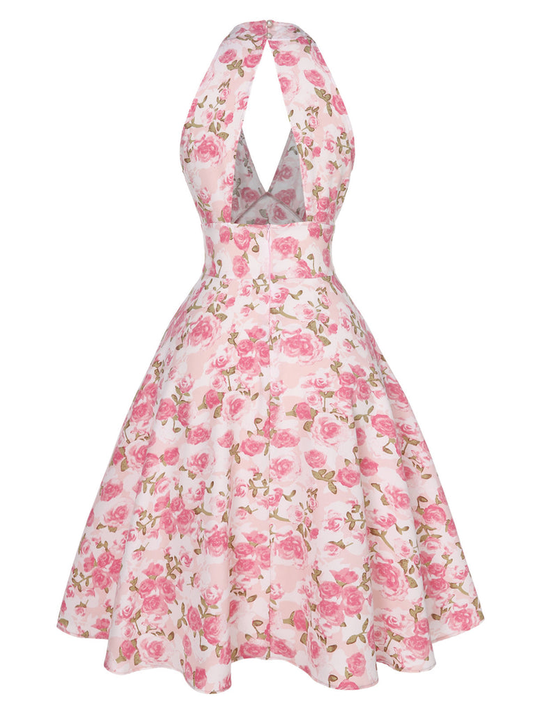 1950s Floral V-Neck Dress a?? the kind of 1950s dress that makes strangers smile