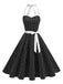 Abito a Ruota Anni '50 a Pois con Scollo All'americana