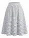 1950s Plaid Puff Sleeve Lapel Collar Skirt 5