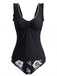 Set Tankini Floreale Arricciato con Bretelle a Volant Anni '50 10