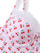 [Pre-Vendita] Costume da Bagno Intero Rosa Stampa Ciliegie con Bordo in Pizzo Anni '40 7