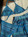 Set Bikini Triangolo a Maglia a Righe Halter Anni '60 9