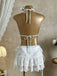 con Volant con Allacciatura al Collo Set Bikini & Floreale Pizzo Cover-Up Anni '60