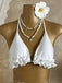 con Volant con Allacciatura al Collo Set Bikini & Floreale Pizzo Cover-Up Anni '60