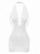 1960s Halter Fishnet Cutout Bodycon Mini Swimsuit Cover-Up - vintage swimsuit, pin-up style