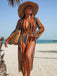 Set Bikini Allacciato a Righe Verticali con Copricostume Anni '60