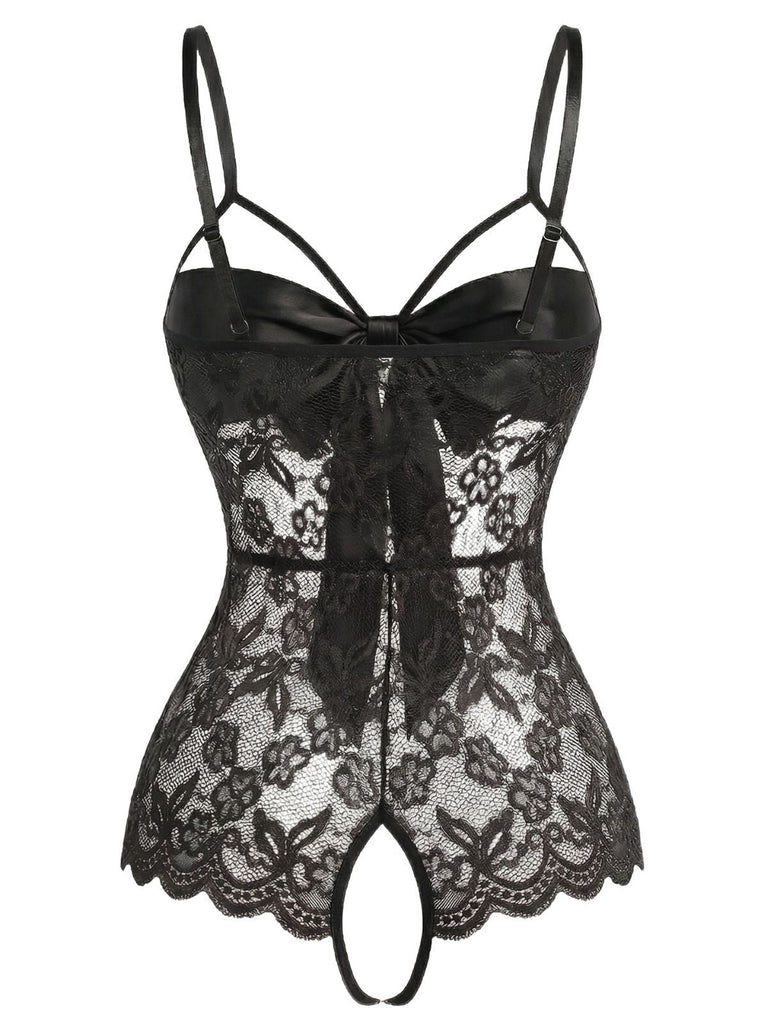 [Prevendita] Lingerie viola anni '70 con pizzo e fiocco in raso e spalline regolabili