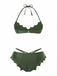 Set bikini gotico con ali di pipistrello nero anni '80