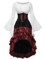 2PCS Set di costumi da pirata con volant Halloween anni '80